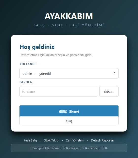 Giriş ekranı
